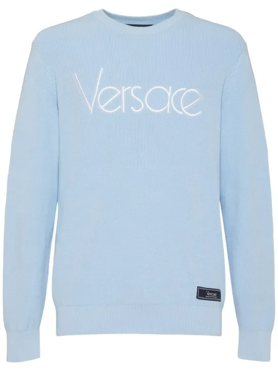 Versace   Logo crewneck sweater 